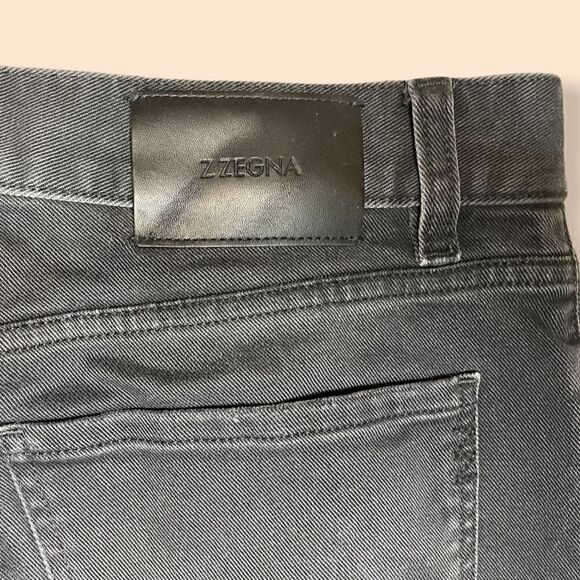 Z Zegna Narrow Deep Grey Denim Jeans - Picture 4 of 10